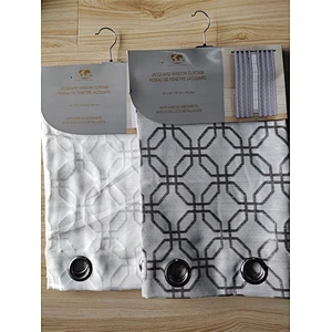 Cheap factory price ready made jacquard  curtains new design for sale