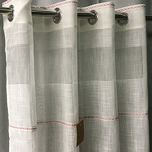 Europe best lurex yarn feather embroidery bedroom ready made material for victorian curtains drapes panels