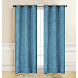Simple squra design double layers crinkle curtains in northern Europe