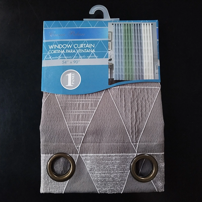 fashion style jacquard flock curtain 100% polyester window curtain with good service after sale