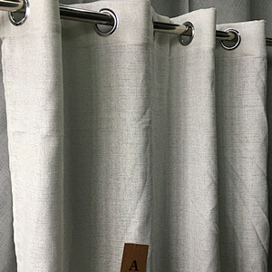 2020 western style decorative linen looked window sheer curtain with shinny