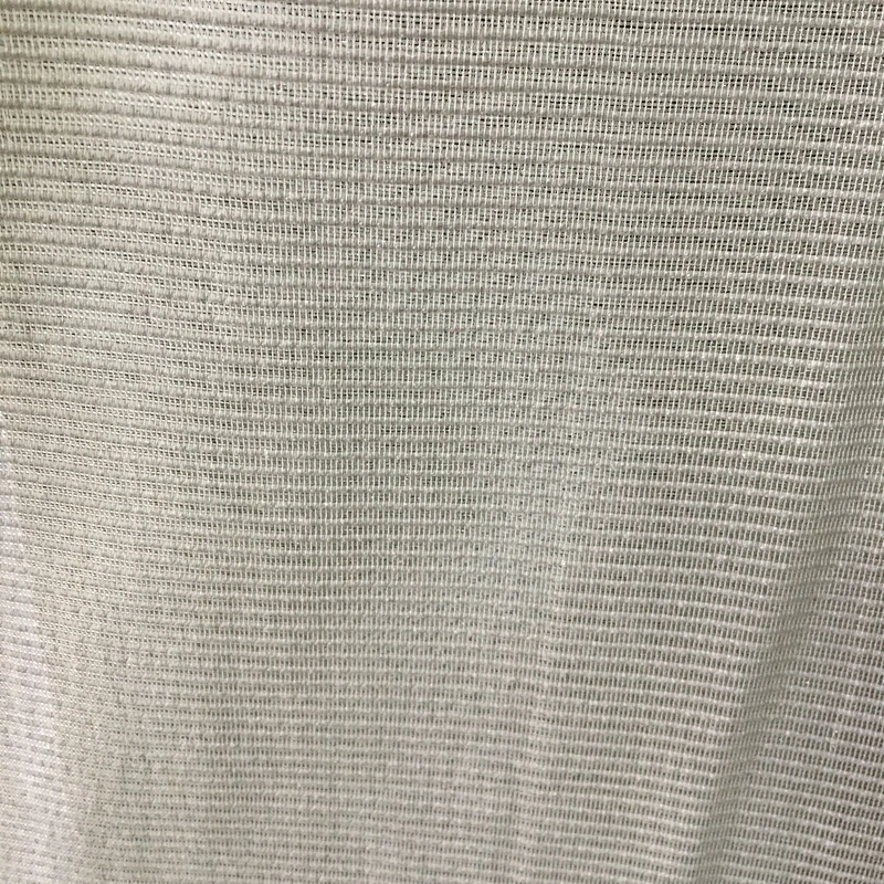 home textile  polyester stripe linen looked window sheer  curtains for living room