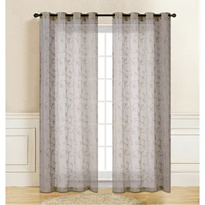 sheer Embroidery Curtains for Living Room macrame classic patten design