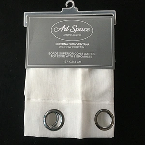 2020 new style stripe  cotton linen look grommets  window sheer window curtain