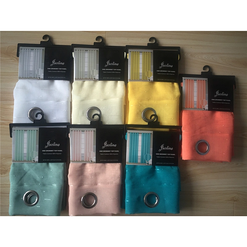 Colorful  wholesale stamping faux silk curtain good quality sheer curtain from China