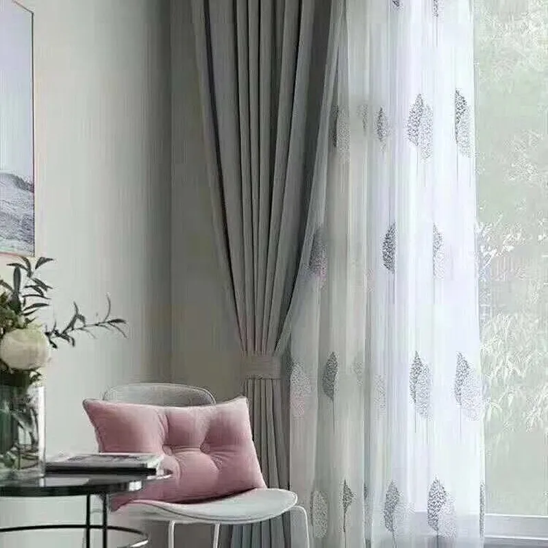 Hot selling China Manufactory sheer curtains ready made curtains living room in stock