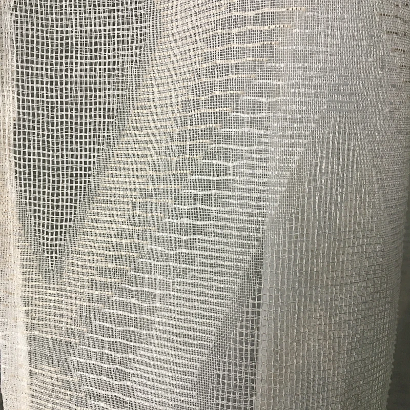 2020 fashion geometric design pattern polyester sheer window curtains with good price
