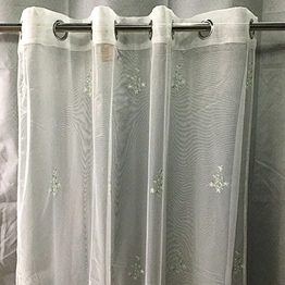 New design small floral embroidered sheer curtains  for home