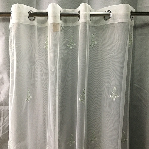 New design small floral embroidered sheer curtains  for home
