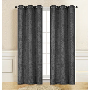 Simple squra design double layers crinkle curtains in northern Europe