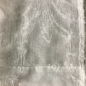 well designed fashion white chiffon curtains sheer flower patten curtains from china