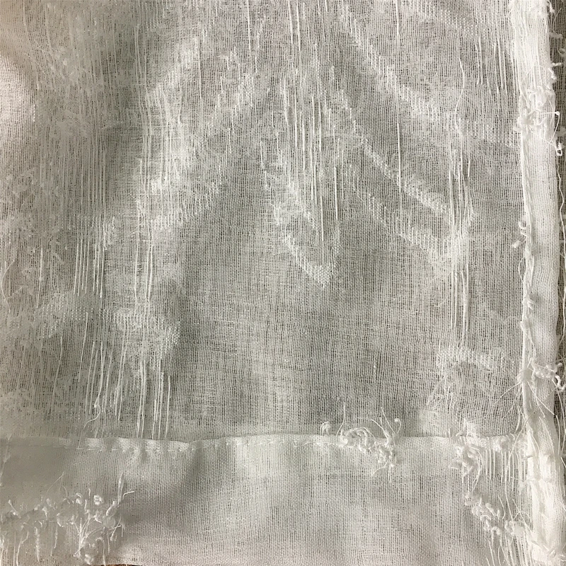 well designed fashion white chiffon curtains sheer flower patten curtains from china