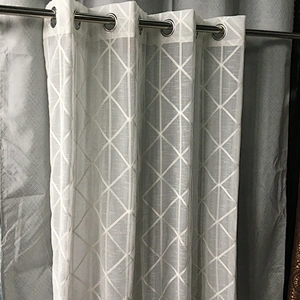 Ready made luxury hotel sheer fabric romantic and elegant curtains