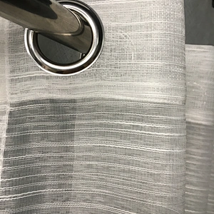 luxury fashion ready made roman style shinny floral design outdoor balcony curtain sheer curtain