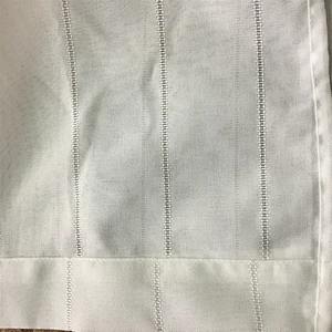 elegant style stripe linen looked polyester grommets window sheer  curtains