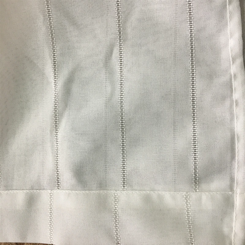 elegant style stripe linen looked polyester grommets window sheer  curtains