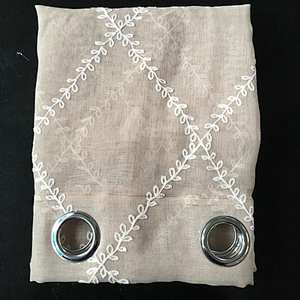 wholesale ready made embroidery macrame curtain  for the living room