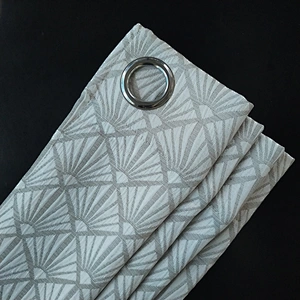 Customized 100% polyester luxury jacquard crinkle design living room window curtains for sale
