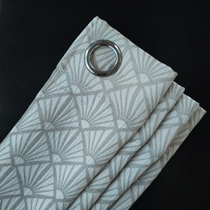Customized 100% polyester luxury jacquard crinkle design living room window curtains for sale