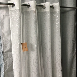 European style new jacquard livingroom curtain with matching sheer
