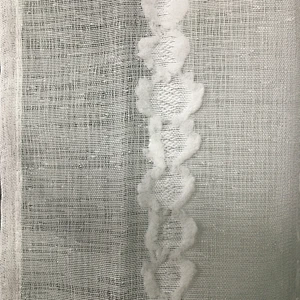 Beautiful Christmas Curtain Grommet Top Linen Tulle Sheer Stitch Curtain For Hotel