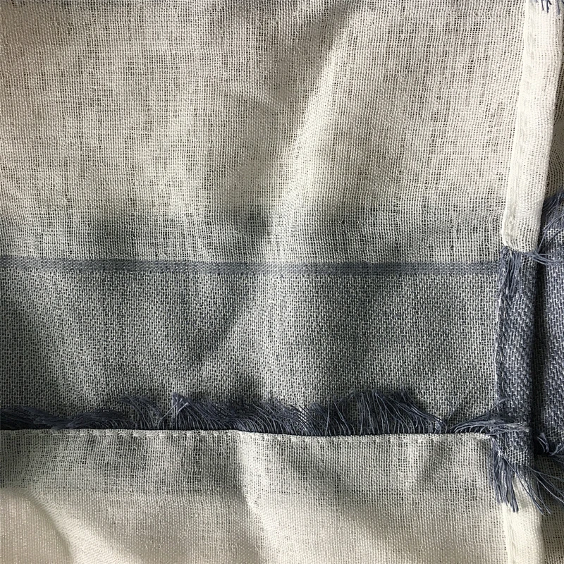 European style quality balcony window natural fibre curtain sheer curtain panel for bedroom
