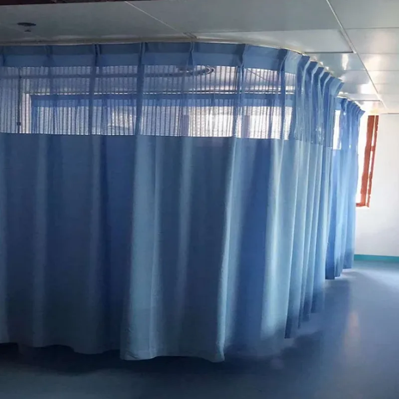 Clinic Hospital Bed Partition Curtain 100% Polyester stripe medical  bed curtains