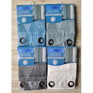 fashion style jacquard flock curtain 100% polyester window curtain with good service after sale