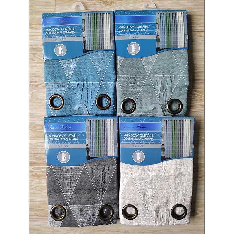 fashion style jacquard flock curtain 100% polyester window curtain with good service after sale