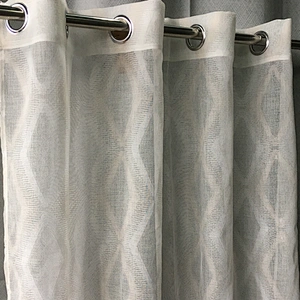 2020 fashion geometric design pattern polyester sheer window curtains with good price