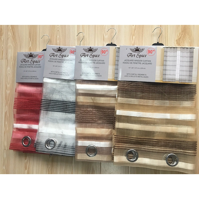 New Design Hot Foil Gold Stamping Curtain  Printing Sheer Fabric Curtain Made In China