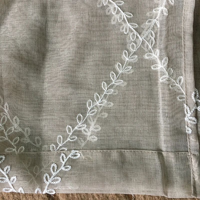wholesale ready made embroidery macrame curtain  for the living room