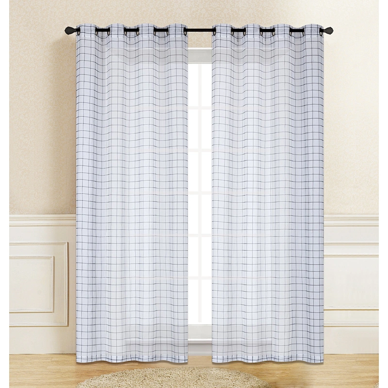 100% polyester modern style esd strip curtain stripe sheer curtain fabric made in china