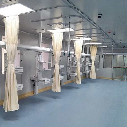 Flame Retardant Hospital Curtains Fabric With Mesh In Emergency Room
