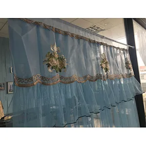 well designed mosquito net window door curtain with rod