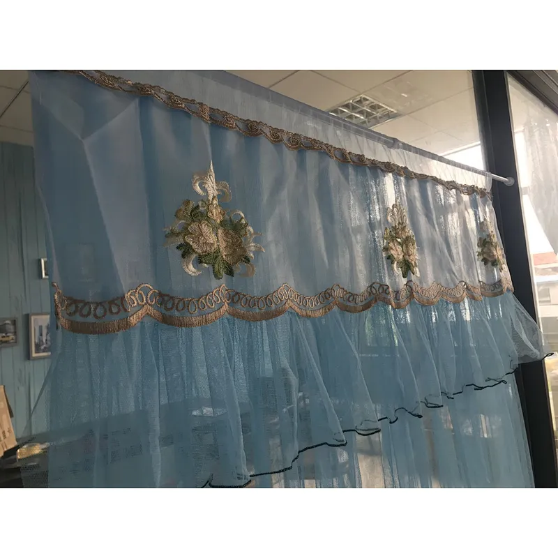 well designed mosquito net window door curtain with rod