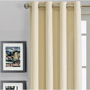 Nordic geometric curtain cotton linen light shading blackout curtain for living room