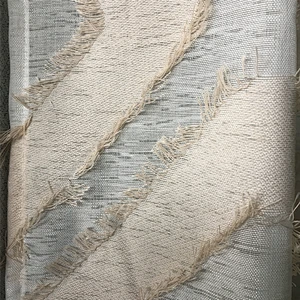 the fashion design cut sheer yarn design sheer window curtain geometric pattern curtains