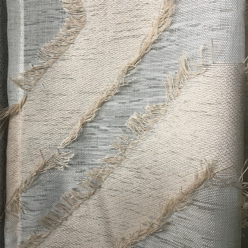 the fashion design cut sheer yarn design sheer window curtain geometric pattern curtains
