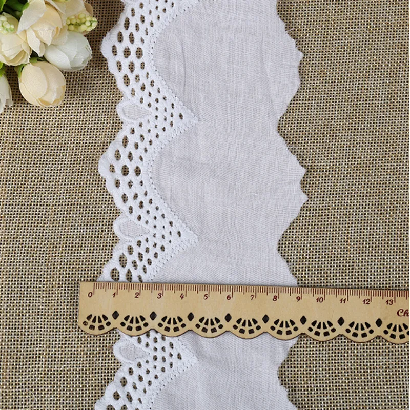 fashion african cheap cotton white bridal tc lace trim