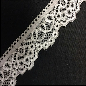 2.5CM Elastic Spandex Nylon  Lace Trim