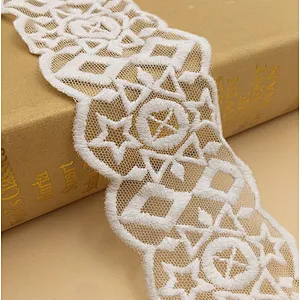 new style nylon net embroidery lace trim water soluble lace fabric