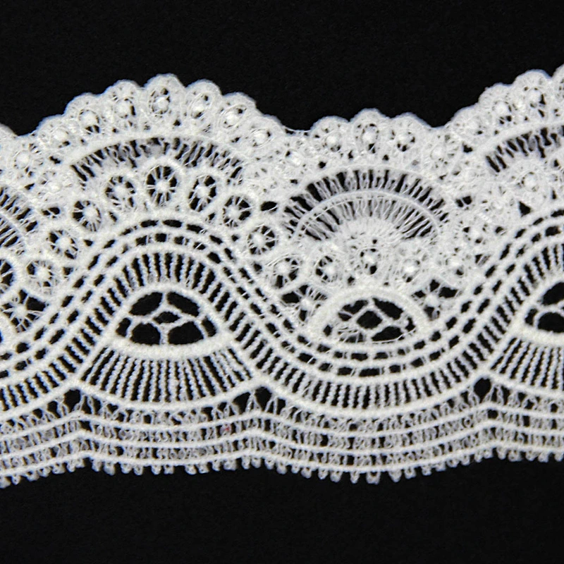 8cm Chemical Gentle Petal shaped Ornament Milk Yarn Lace