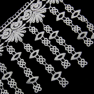 14.5cm  100% Polyester Chemical Embroidery Swiss Lace