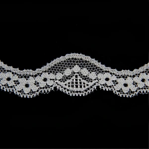 3.3CM Detelle Lingerie White Stretch Stretch Spandex Nylon Lace