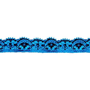 1.2cm Nylon Lycra Spandex Elastic Flower Lace Ribbon
