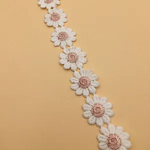 lace fabric flower chemical lace trim for lace dress