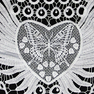 30cm Spring Style Embroidery Milk Yarn Butterfly Pattern Collar Lace with Tassels