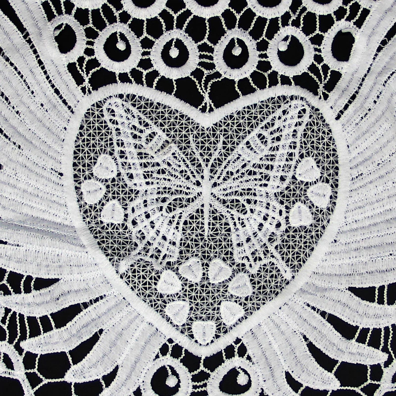 30cm Spring Style Embroidery Milk Yarn Butterfly Pattern Collar Lace with Tassels