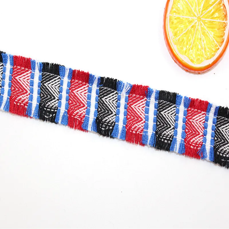 classic 3cm african ribbon tassel woven lace trim